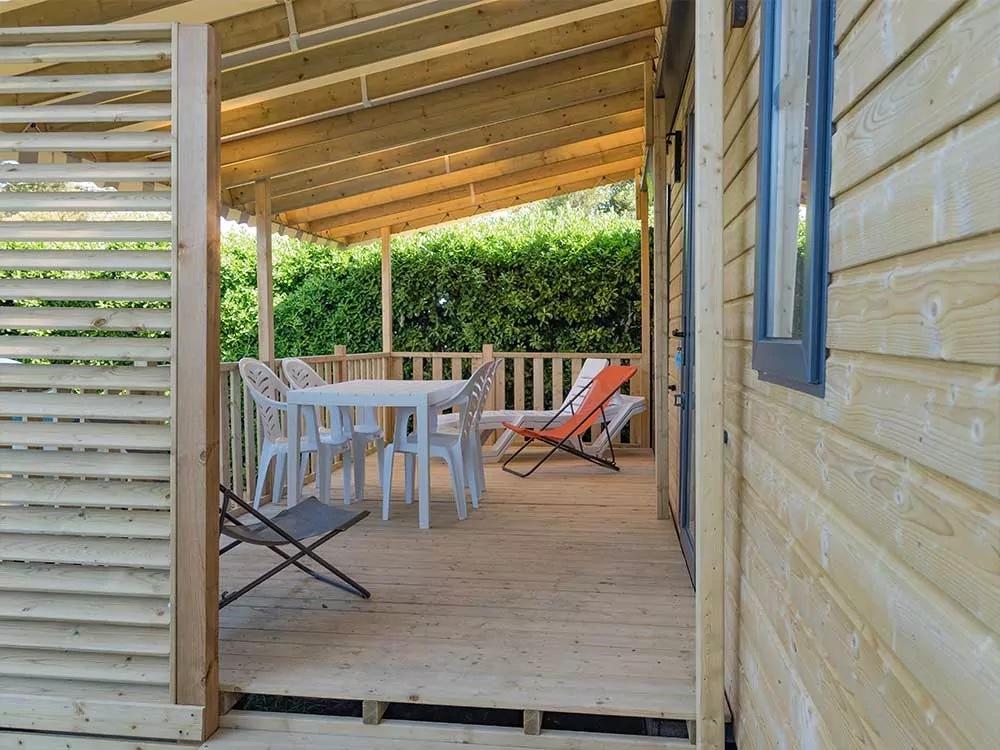 Terrasse du mobil-home 3 chambres île de Ré